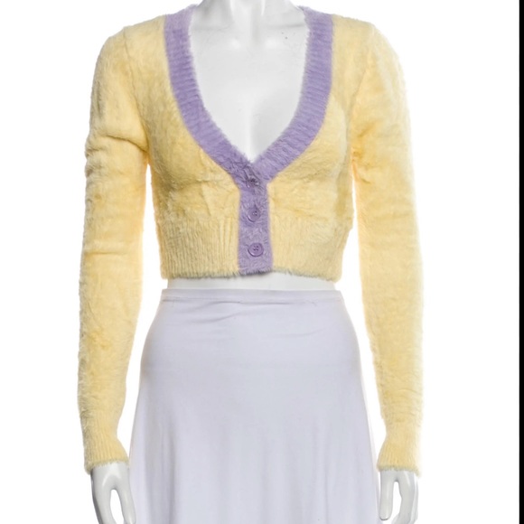 For Love and Lemons Fuzzy Cropped Cardigan Used - Picture 2 of 10